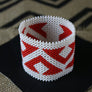 Art# K118 3.5+ inch Original Kayapo Traditional Peyote stitch Beaded Bracelet from Brazil.