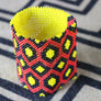 Art# K126 4 inch Original Kayapo Traditional Peyote stitch Beaded Bracelet from Brazil.