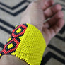 Art# K126 4 inch Original Kayapo Traditional Peyote stitch Beaded Bracelet from Brazil.