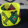 Art# K127 4 inch Original Kayapo Traditional Peyote stitch Beaded Bracelet from Brazil.