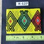 Art# K127 4 inch Original Kayapo Traditional Peyote stitch Beaded Bracelet from Brazil.