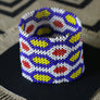 Art# K130 4 inch Original Kayapo Traditional Peyote stitch Beaded Bracelet from Brazil.