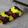 Art# K132 3.5+ inch Original Kayapo Traditional Peyote stitch Beaded Bracelet from Brazil.