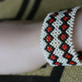 Art# K135 3+ inch Original Kayapo Traditional Peyote stitch Beaded Bracelet from Brazil.