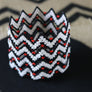 Art# K138 Original Kayapo Traditional Peyote stitch Beaded Bracelet from Brazil.