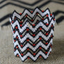 Art# K138 Original Kayapo Traditional Peyote stitch Beaded Bracelet from Brazil.