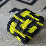 Art# K147 4 inch. Original Kayapo Traditional Peyote stitch Beaded Bracelet from Brazil.