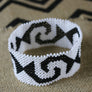 Art# K152 5 inch Original Kayapo Traditional Peyote stitch Beaded Bracelet from Brazil.