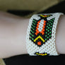 Art# K153 3+ inch Original Kayapo Traditional Peyote stitch Beaded Bracelet from Brazil.