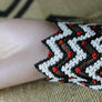 Art# K157 3+ inch Original Kayapo Traditional Peyote stitch Beaded Bracelet from Brazil.