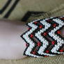 Art# K157 3+ inch Original Kayapo Traditional Peyote stitch Beaded Bracelet from Brazil.