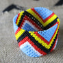 Art# K158 3.5+ inch Original Kayapo Traditional Peyote stitch Beaded Bracelet from Brazil.