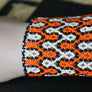 Art# K159 3.5 inch Original Kayapo Traditional Peyote stitch Beaded Bracelet from Brazil.