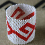 Art# K166 3+ inch Original Kayapo Traditional Peyote stitch Beaded Bracelet from Brazil.