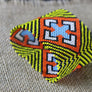 Art# K171 3.5 inch Original Kayapo Traditional Peyote stitch Beaded Bracelet from Brazil.