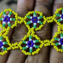 Art# K173 3 inch Original Kayapo Traditional Peyote stitch Beaded Bracelet from Brazil.