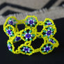 Art# K173 3 inch Original Kayapo Traditional Peyote stitch Beaded Bracelet from Brazil.