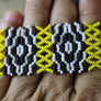 Art# K176 3 inch Original Kayapo Traditional Peyote stitch Beaded Bracelet from Brazil.