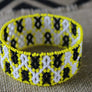 Art# K177 4'inch. Original Kayapo Traditional Peyote stitch Beaded Bracelet from Brazil.