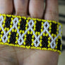 Art# K177 4'inch. Original Kayapo Traditional Peyote stitch Beaded Bracelet from Brazil.