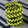 Art# K178 3+ inch. Original Kayapo Traditional Peyote stitch Beaded Bracelet from Brazil.