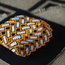 Art# K181 3.5 inch. Original Kayapo Traditional Peyote stitch Beaded Bracelet from Brazil.