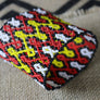 Art# K184 3.5+ inch. Original Kayapo Traditional Peyote stitch Beaded Bracelet from Brazil.