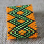 Art# K188 3+inch. Original Kayapo Traditional Peyote stitch Beaded Bracelet from Brazil.
