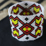 Art# K191 3+inch. Original Kayapo Traditional Peyote stitch Beaded Bracelet from Brazil.