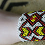 Art# K191 3+inch. Original Kayapo Traditional Peyote stitch Beaded Bracelet from Brazil.
