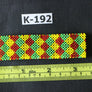 Art# K192 3+inch. Original Kayapo Traditional Peyote stitch Beaded Bracelet from Brazil.