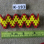 Art# K193 3 inch. Original Kayapo Traditional Peyote stitch Beaded Bracelet from Brazil.