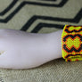 Art# K195 3.5 inch. Original Kayapo Traditional Peyote stitch Beaded Bracelet from Brazil.