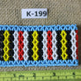 Art# K199 4+ inch. Original Kayapo Traditional Peyote stitch Beaded Bracelet from Brazil.