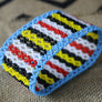 Art# K199 4+ inch. Original Kayapo Traditional Peyote stitch Beaded Bracelet from Brazil.