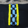 Art# K200 4 inch. Original Kayapo Traditional Peyote stitch Beaded Bracelet from Brazil.