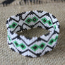 Art# K202 3+inch. Original Kayapo Traditional Peyote stitch Beaded Bracelet from Brazil.
