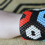 Art# K204 4.5 inch. Original Kayapo Traditional Peyote stitch Beaded Bracelet from Brazil.