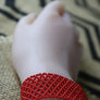 Art# K207 3+ inch. Original Kayapo Traditional Peyote stitch Beaded Bracelet from Brazil.