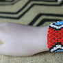 Art# K208 4 inch. Original Kayapo Traditional Peyote stitch Beaded Bracelet from Brazil.