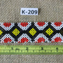 Art# K209 4+ inch. Original Kayapo Traditional Peyote stitch Beaded Bracelet from Brazil.