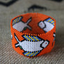 Art# K210 3+ inch. Original Kayapo Traditional Peyote stitch Beaded Bracelet from Brazil.