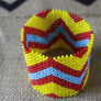 Art# K212 3.5+ inch. Original Kayapo Traditional Peyote stitch Beaded Bracelet from Brazil.
