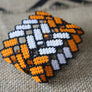 Art# K215 3 inch. Original Kayapo Traditional Peyote stitch Beaded Bracelet from Brazil.