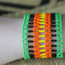Art# K218 2.5+ inch. Original Kayapo Traditional Peyote stitch Beaded Bracelet from Brazil.