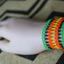 Art# K218 2.5+ inch. Original Kayapo Traditional Peyote stitch Beaded Bracelet from Brazil.