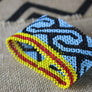 Art# K219 4 inch. Original Kayapo Traditional Peyote stitch Beaded Bracelet from Brazil.