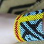 Art# K219 4 inch. Original Kayapo Traditional Peyote stitch Beaded Bracelet from Brazil.