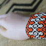 Art# K220 3.5+ inch. Original Kayapo Traditional Peyote stitch Beaded Bracelet from Brazil.