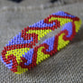Art# K211 4+ inch. Original Kayapo Traditional Peyote stitch Beaded Bracelet from Brazil.